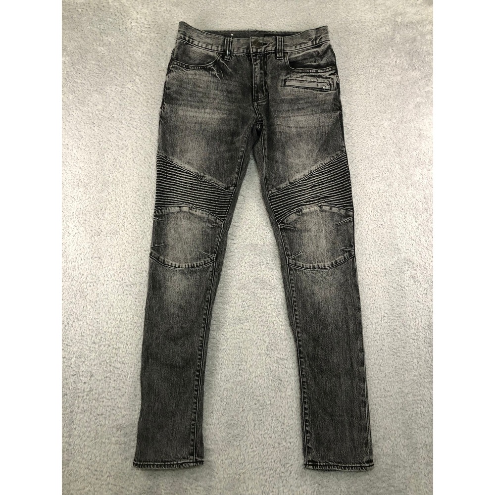 Armani Exchange Jeans Men 29x32 Black Acid Wash J27 Skinny Biker Denim